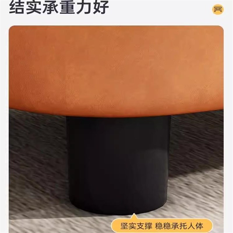 换鞋凳门口家用玄关简约入户v门客厅轻奢高级感实木软包坐垫穿鞋