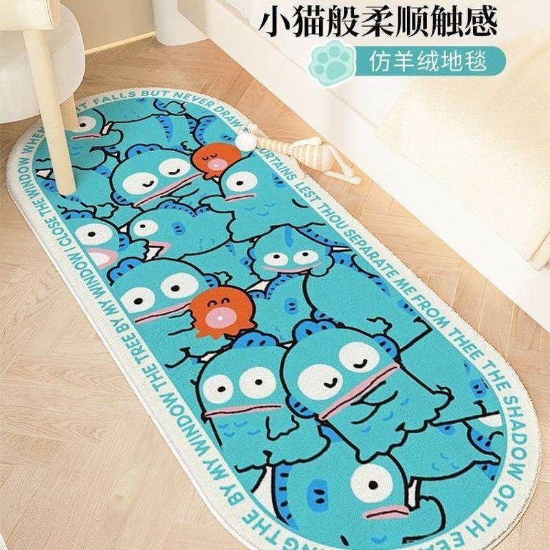新款 卡通丑鱼地毯卧室床边毯床前地垫客厅书房家用装饰毯床边地