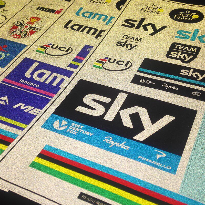 环法自行车反光贴纸 公路车反光贴纸 单车划痕贴装饰个性反光贴纸