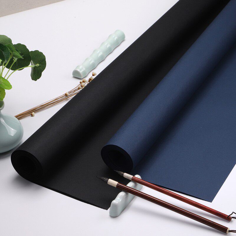 手工宣纸万年黑万年蓝瓷青宣纸小楷作品纸抄经纸四尺整张双面