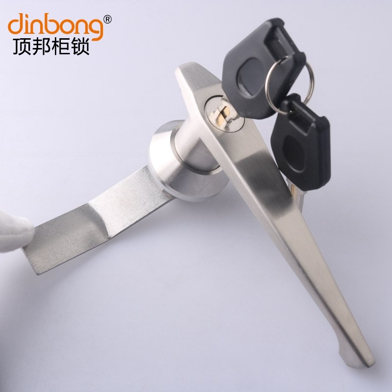 dinbonfg MS304-1-2不锈钢把手锁 配电柜执手锁铁皮柜手柄按钮锁
