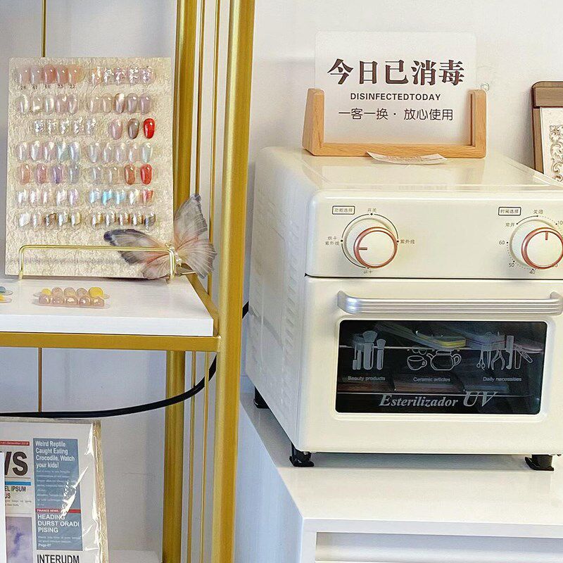 杀菌箱数显皮肤管理中心美容院消毒柜迷你热风手机紫外线消毒盒