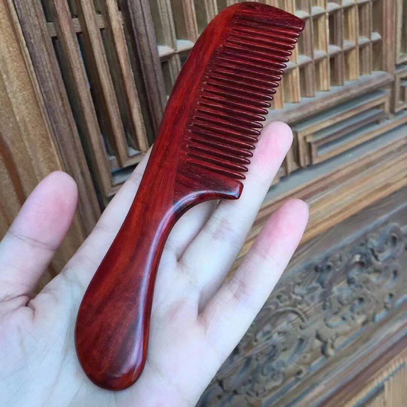 印度小叶紫檀木梳子女防静电经络按摩如意梳子送女朋友定制礼物