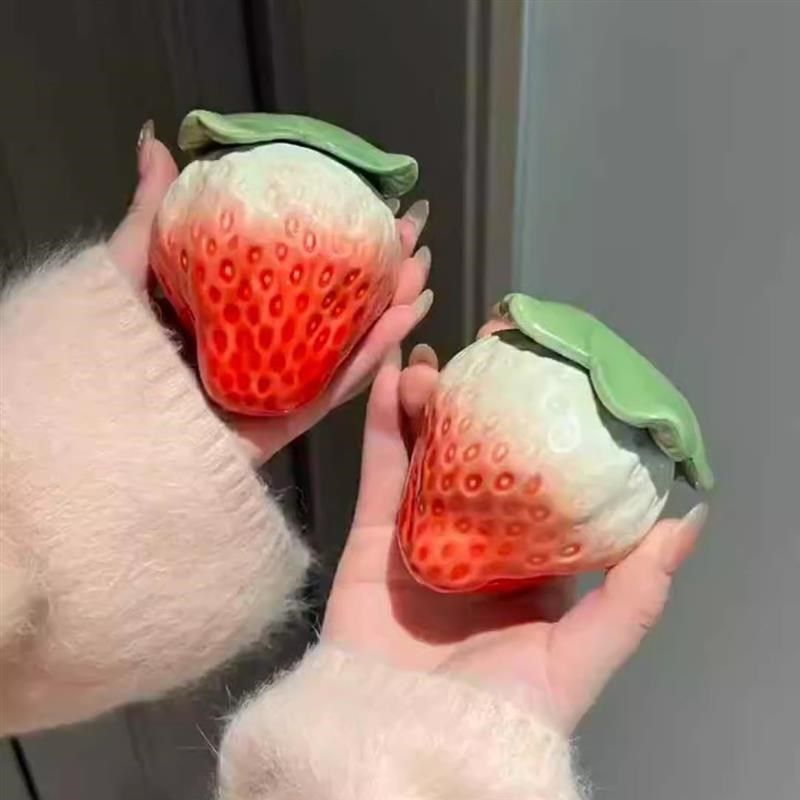 【新家的100个快递】草莓茶叶罐家用茶叶储存罐密封陶瓷普洱茶收,餐饮具,茶叶罐,淘宝优惠券,粉丝福利购,淘宝优惠卷