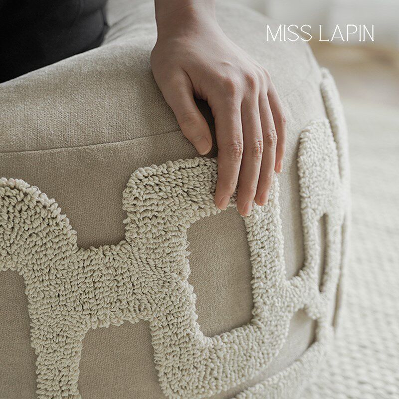 澜品山行米色东方立体绣坐墩可拆洗客厅墩子蒲团坐垫凳沙发垫,居家布艺,蒲团,淘宝优惠券,粉丝福利购,淘宝优惠卷