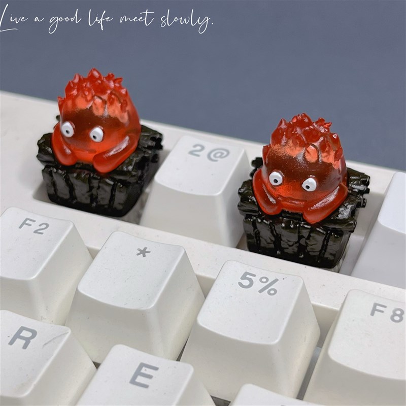 个性火焰键帽哈尔k的移动城堡主题机械键盘帽卡西法透光树脂键帽