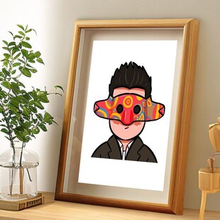 收手吧阿祖面具装饰画 画摆件你们都是吴彦祖那我是谁呢桌面相框