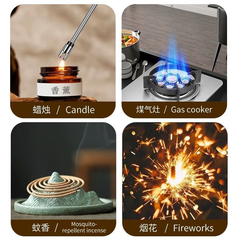 脉冲点火器户外家用打t火机烟花蜡烛灶台通用长柄点火棒