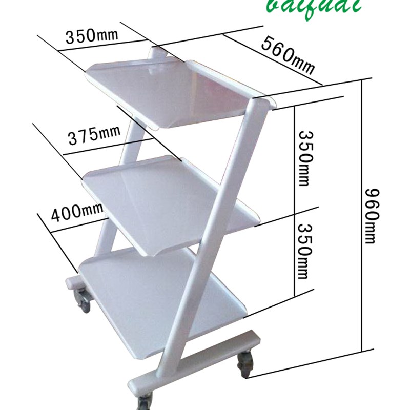 三层仪器推车厨房车美院设备处置车小气泡护理科车美容口腔牙科车
