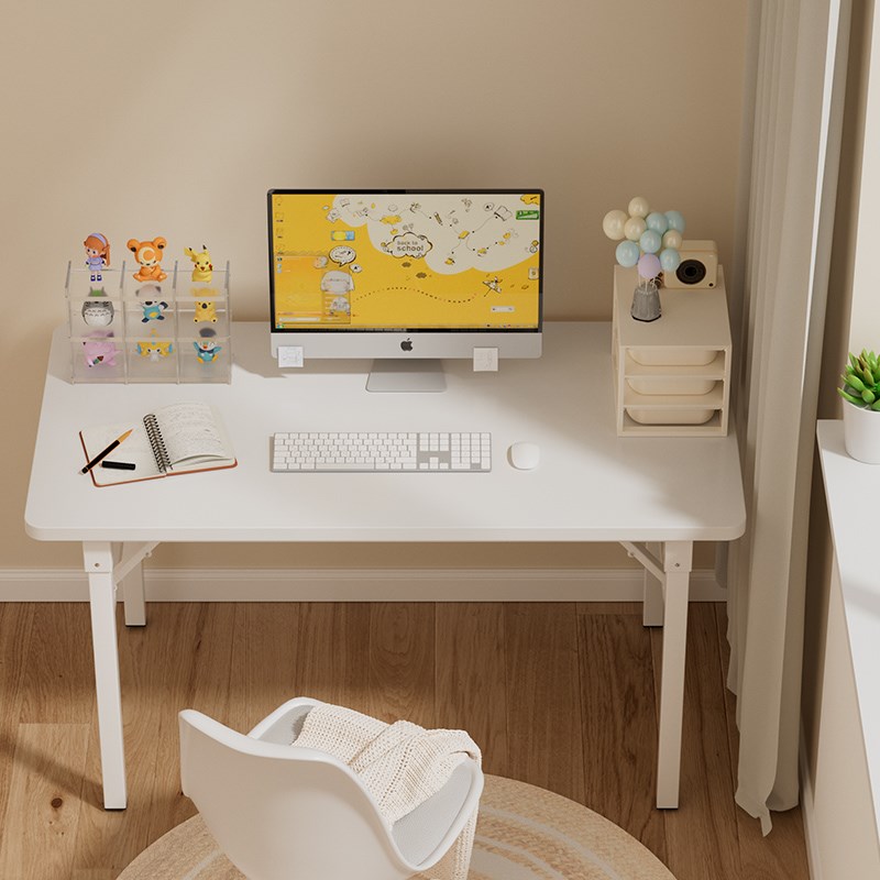 可折叠电脑桌台式书桌家用办公z桌女生卧室小桌子简易学习写字桌