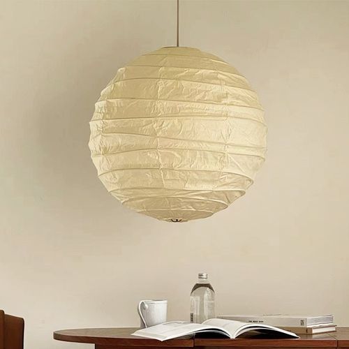 中古侘寂风akari野口勇宣纸圆球吊灯卧室餐厅书房民宿设计师氛围