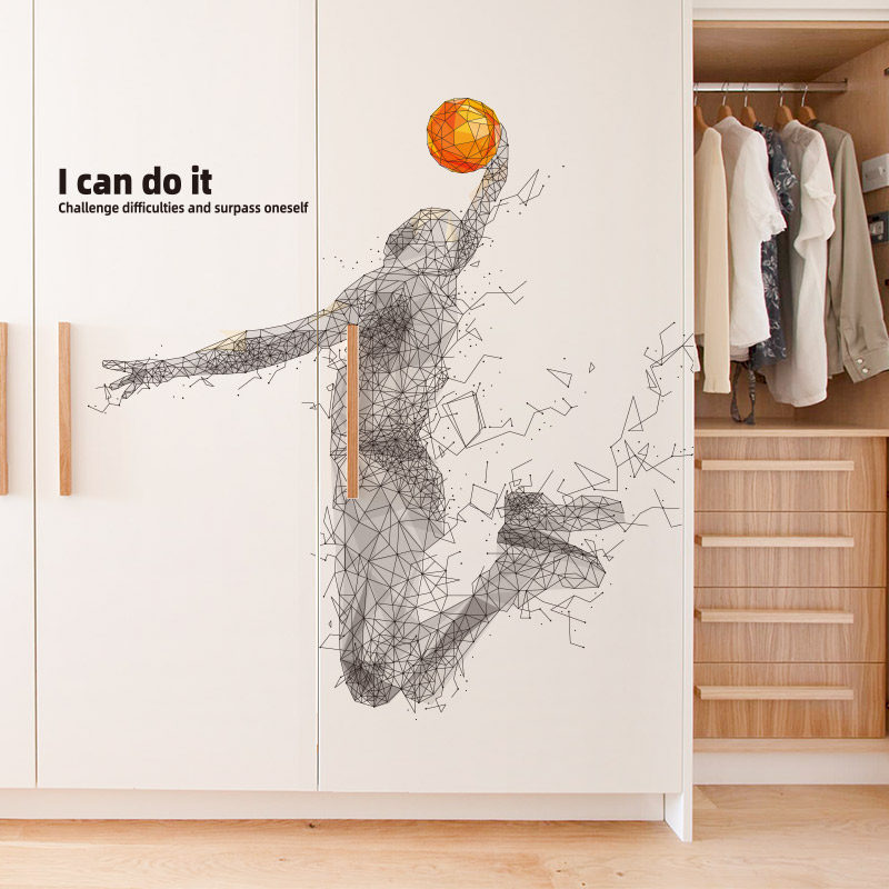 衣柜门翻新改造贴纸植物墙贴画柜子壁纸自粘卧室装饰少女房间布置