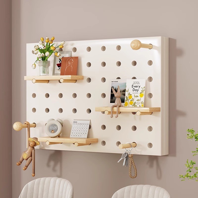 德国Berlin奶油洞洞板电表箱装饰画免G打孔置物架电闸遮挡2024新