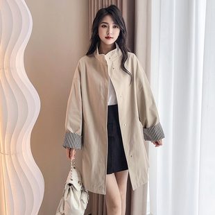 242822p180K268 风衣2C059 时尚 立领中长款