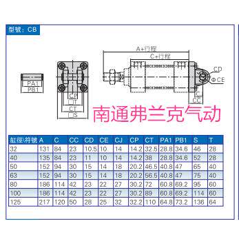 亚德客JSI气缸CB附件F-JSI80CB  F-JSI100CB  F-JSI125CB
