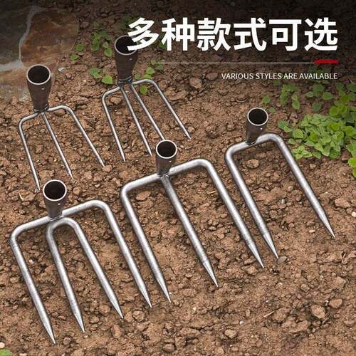 铁耙农用工具钢耙子抓钩钉耙三四齿爪耙松土耙翻土耙泥耙园林抓钩