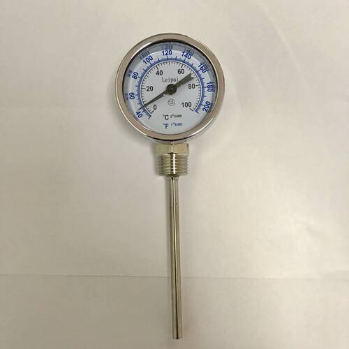 直径62mm 温度100度 径向 立式 双金属温度计 固定外螺纹G1/2 313