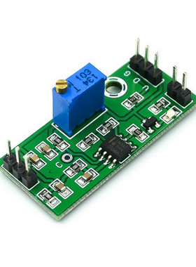 LM393电压比较器模块可调精密信号波形整形高电平双路输出LED指示