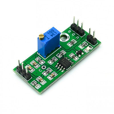 LM393电压比较器模块可调精密信号波形整形高电平双路输出LED指示