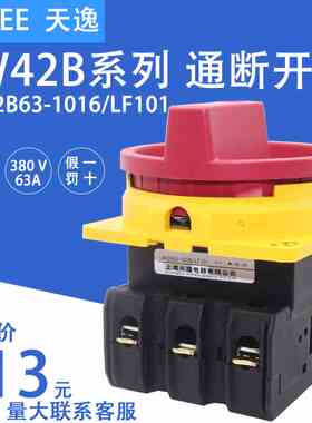 LW42B63-1016/LF101 1017原装天逸63A B100A电源通断开关凸轮开关