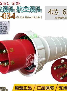 CEIRSIEC荣盛RSP RS-034 4脚 4芯 63A 415V 工业插头三相四极