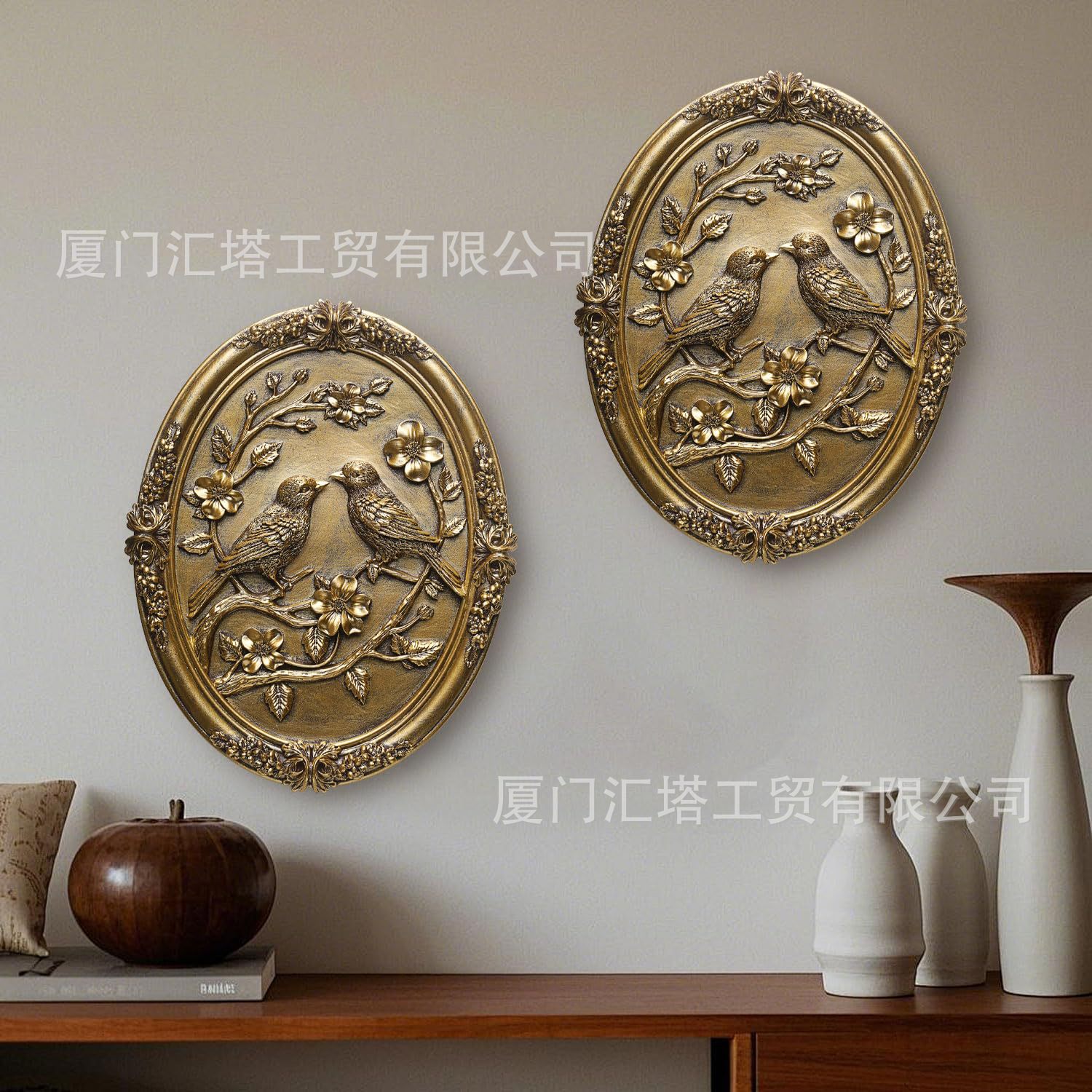 法式家用复古挂画卧室客厅餐桌背景墙沙发装饰画高级感大尺寸组合图片