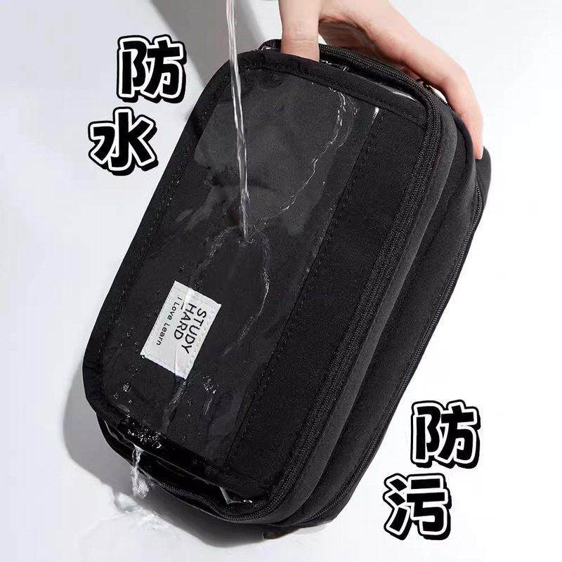 笔袋男孩可拆卸超大容量笔袋男生高颜值ins风铅笔盒初中生耐脏黑色文具盒简约高中男款女孩小学生2026年新款图片
