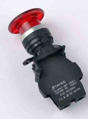 正品天逸 TAYEE LA42MD6 MSD6 60MM 大蘑菇头带灯自复位 自锁按钮