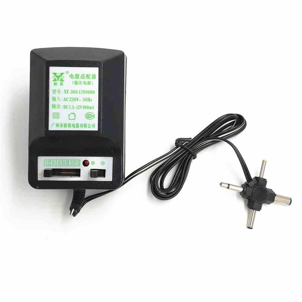 稳压直流电源 XY-308 220V转1.5/3/4.5/6/9/12V DC 600ma