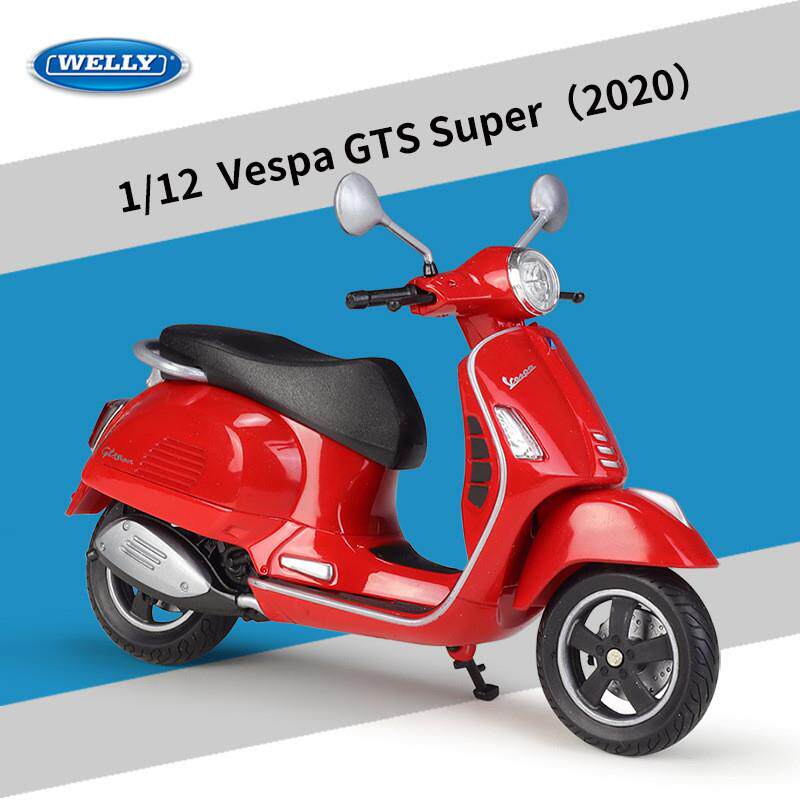 1:12VespaGTSSuper2020款踏板摩托车合金成品模型