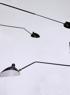 北欧张牙舞爪鸭嘴Serge Mouille卧室客厅床头灯长臂摇臂伸缩壁灯