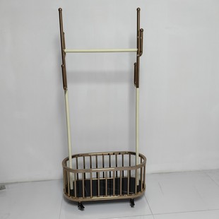 新款个性公寓金属衣帽架不锈钢活动置物架餐厅包房挂衣架