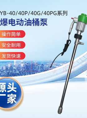 供应YBYB-40隔爆型电动抽液泵 电动插桶泵 手提式电动油桶泵