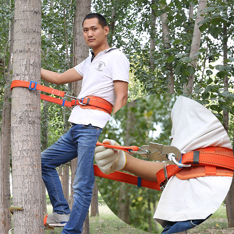 单保式安全带单腰电工爬电线杆专用国标爬树登高通讯施工高空作业