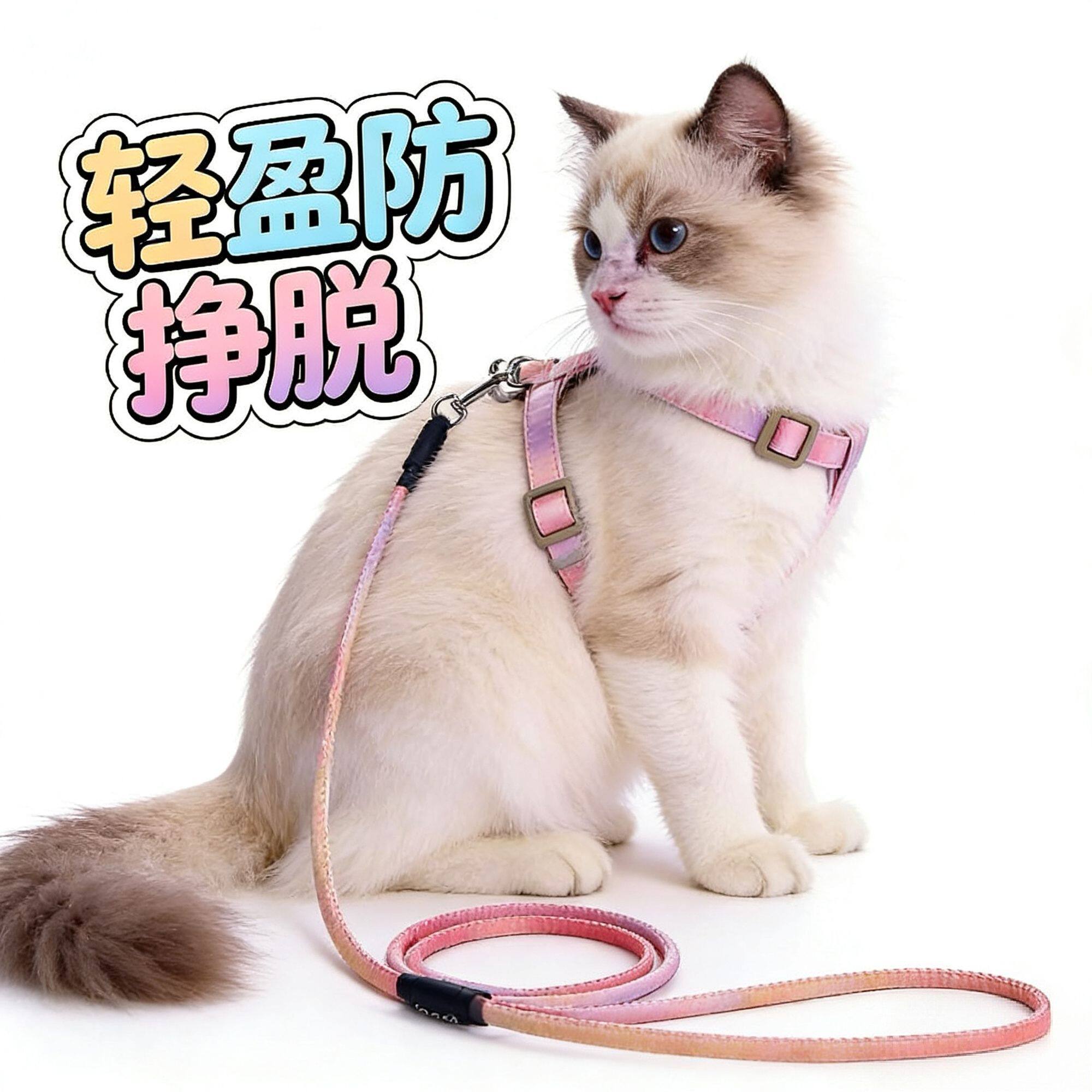 猫咪工字型背心式胸背外出防挣脱溜猫专用牵引绳神器