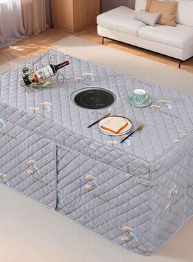 加厚烤火桌子罩套长方形家用茶几罩电炉罩取暖桌罩电暖炉罩烤火被