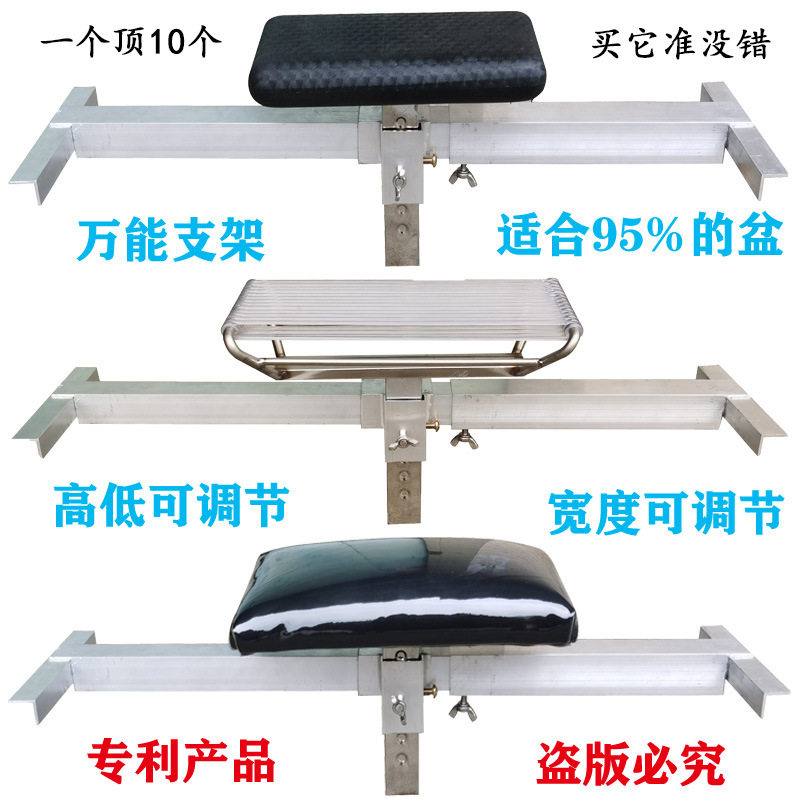发廊新款洗头床配件多功能可调节支架枕头不锈钢铝架冲水床垫头枕