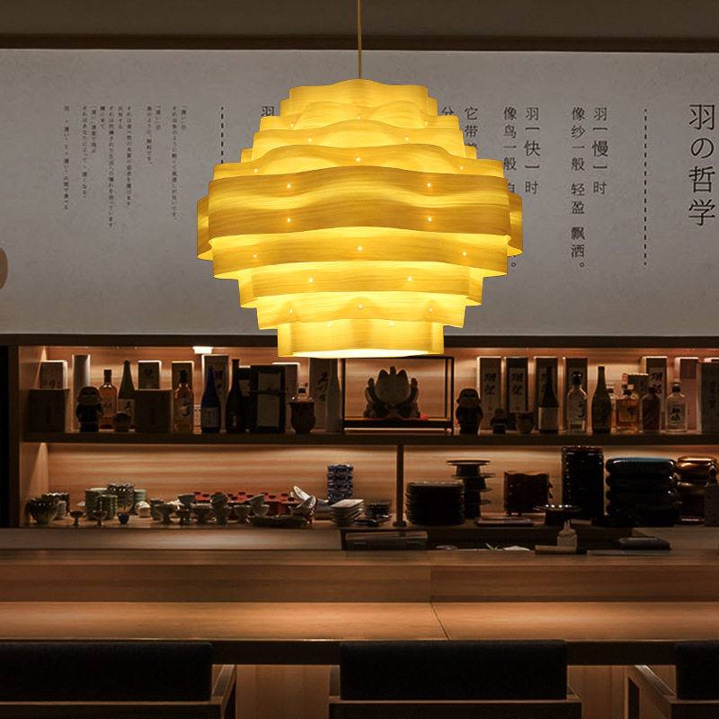 艺术灯东南亚吊灯创意现代简约客厅书房餐厅灯民宿吧台餐馆木皮装