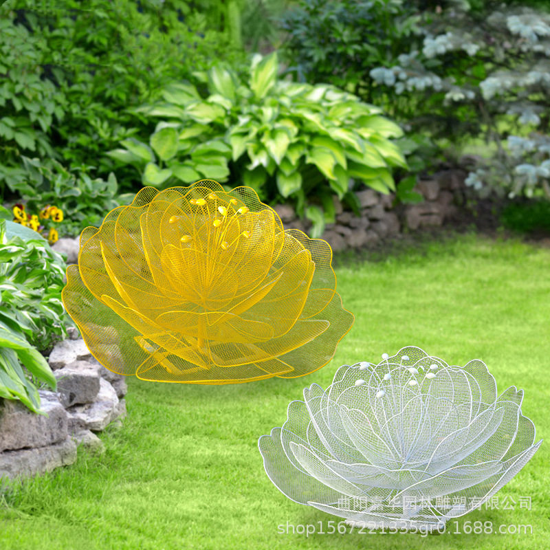 铁艺镂空花朵雕塑园林景观花园庭院房产小区装饰小品创意花朵