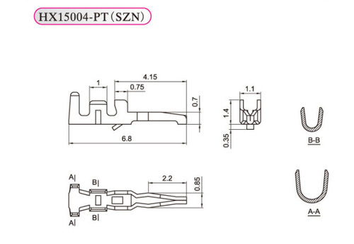HXH红星SZN-PT 冷压连绕端子连接器 1.5mm   15004-PT 一卷8000只
