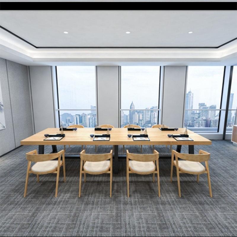 英典实木会议桌北欧长条办公桌小户型洽谈桌培训桌椅组合