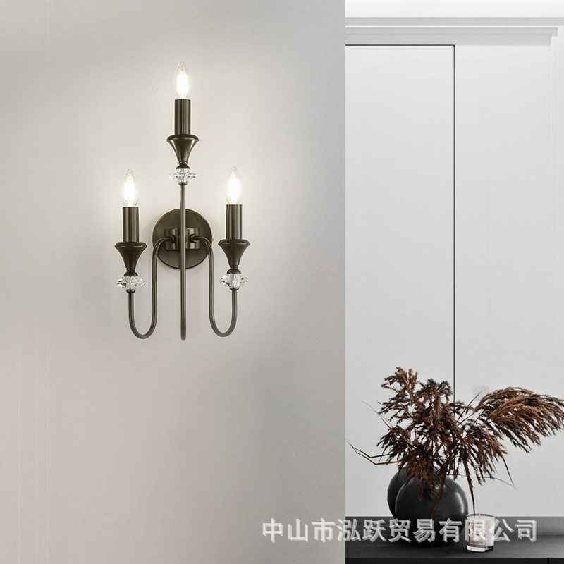 全铜法式壁灯法式复古蜡烛灯