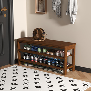 简约家用门口换鞋凳收纳一体北欧鞋柜入户多层可坐式楼道室内鞋架