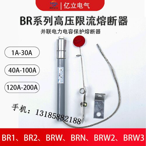 BR1-12KV电力电容保护用BR2-10KV/75A 78A 80A高压限流熔断器