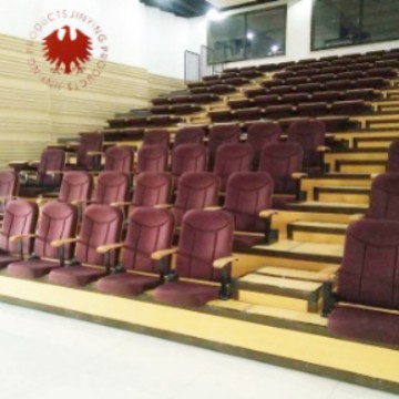 体育管伸缩看台椅 自动可折叠带扶手架剧院椅观众席座椅加工定制