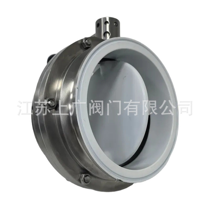 衬四氟卫生级快装蝶阀D81F-10P 卸料粉体快装蝶阀