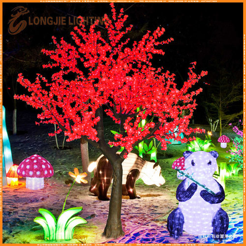 3456灯 高3.5米 LED仿真桃花树灯、仿真樱桃花灯桃花树灯
