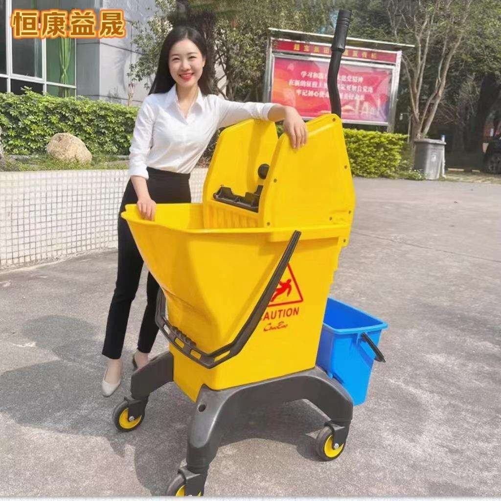 超宝B-044B下压式榨水车拖把桶挤水桶家用拖布压水拖地桶洗拖把