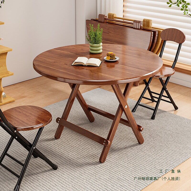 小户型现代简约折叠餐桌椅组合图片