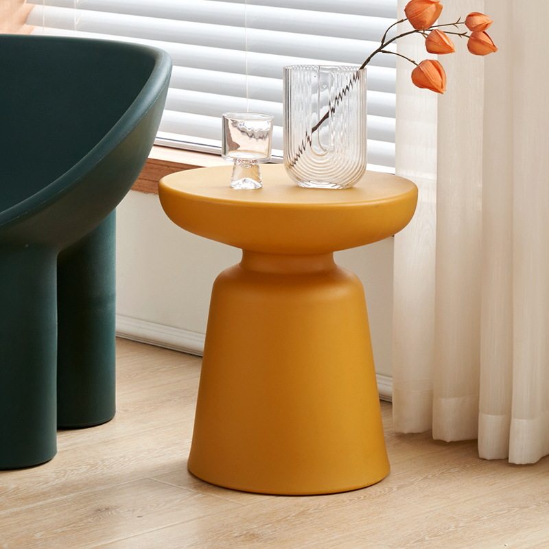 沙发边几家用客厅茶几简约现代床边圆桌塑料床头桌角几迷你小桌子